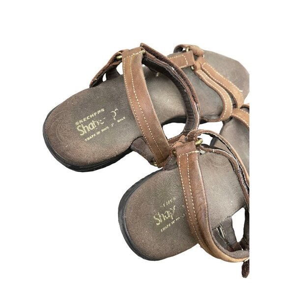 Skechers Vintage Shape Ups Y2K Wedge Sandals Fishermen Leather Women’s Size 10 - Picture 7 of 8